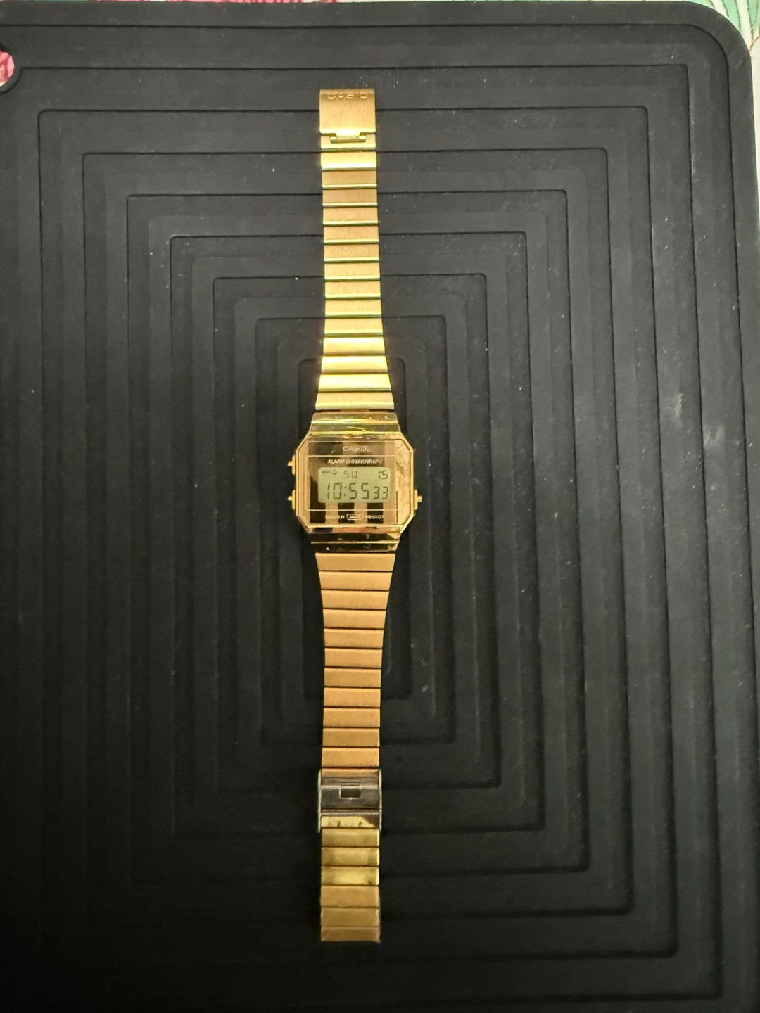 Casio vintage Digital Gold Tone Watch
