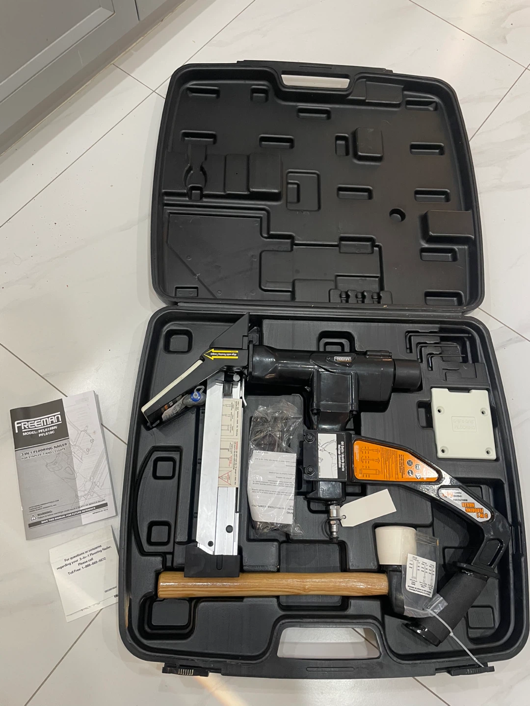 Nailer flooring tool set, new condition