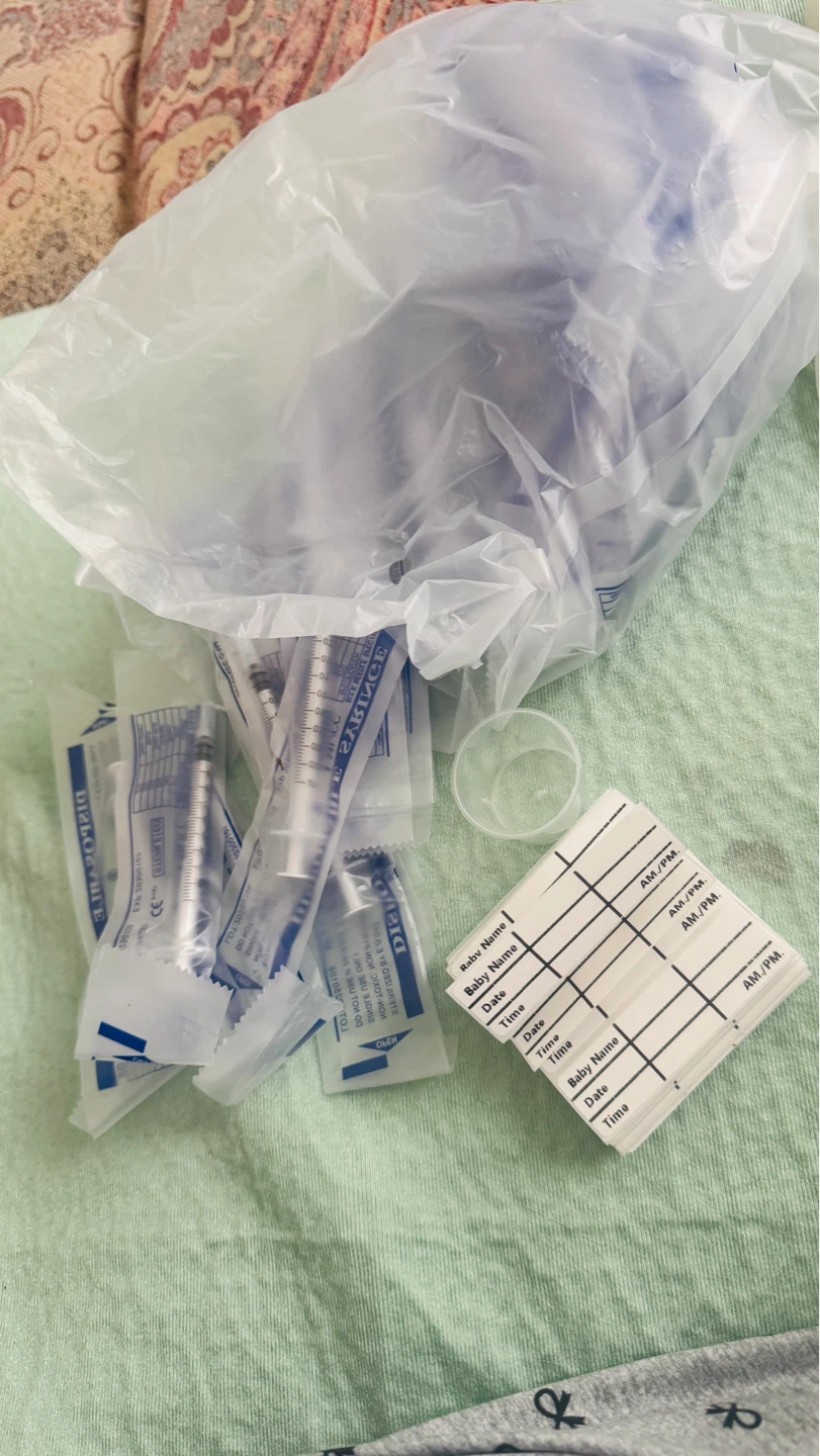 Colostrum Syringe Set with Labels