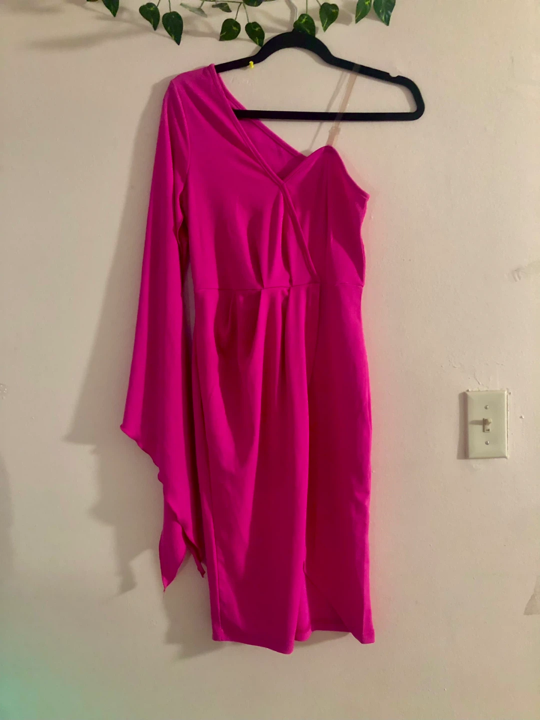 Hot Pink One-Shoulder Dress - photo 3