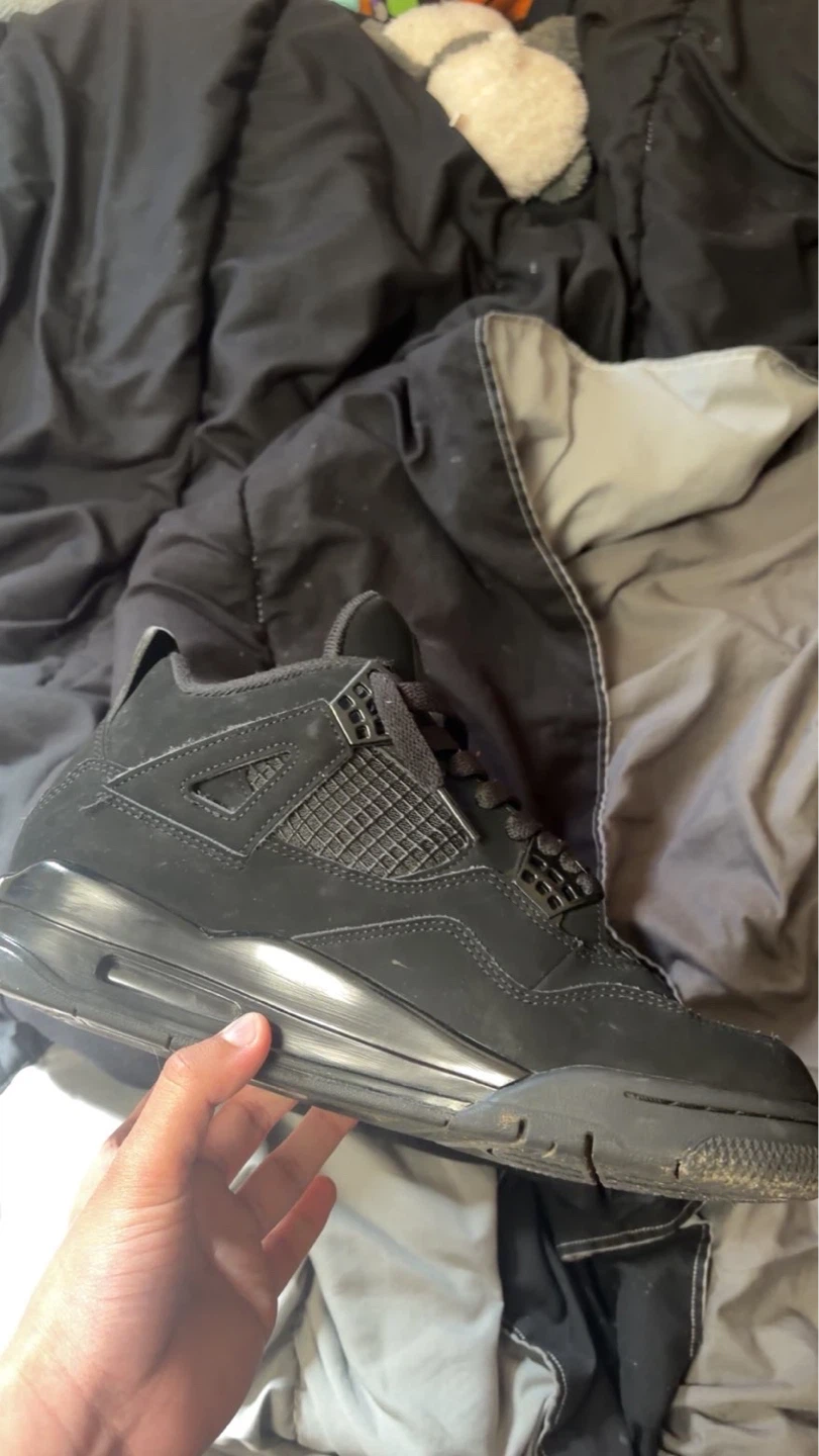 Air Jordan 4 Retro Black black cats - photo 3