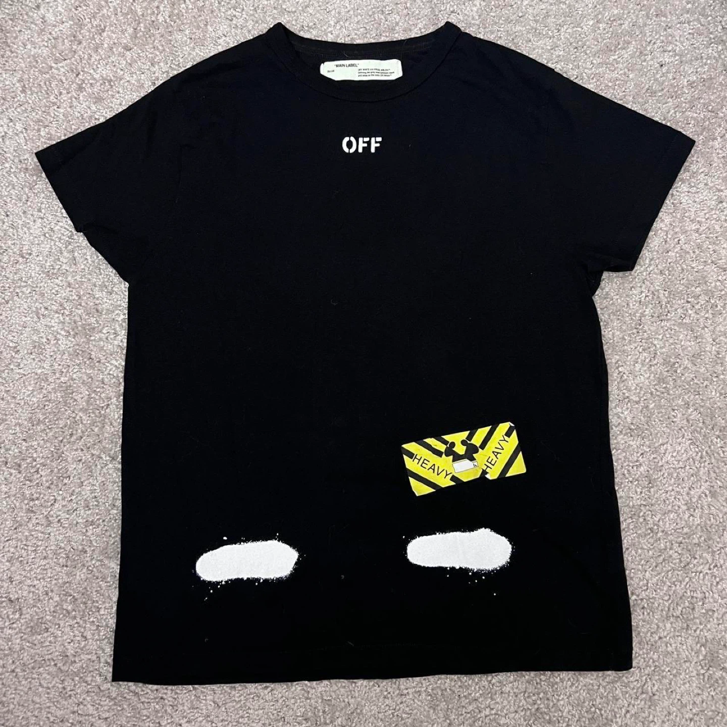 Off-White Black "Mirror Mirror" Spray Graphic T-Shirt - photo 2