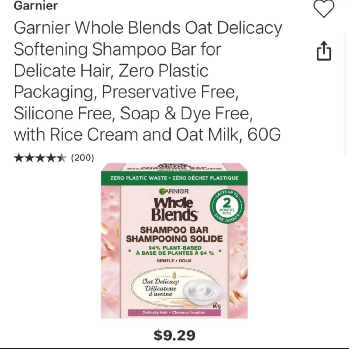 Garnier whole blends shampoo bar x 3 - photo 2