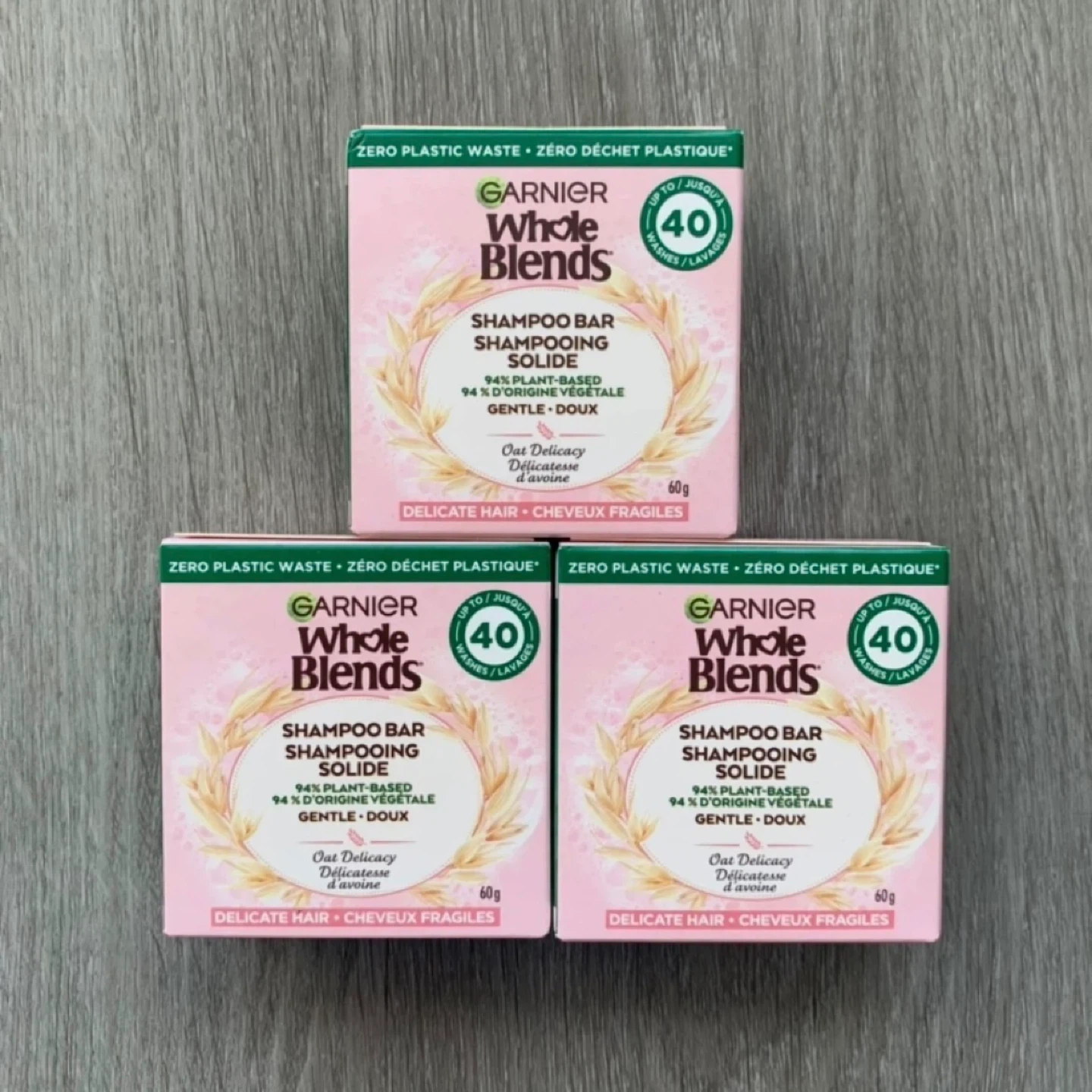 Garnier whole blends shampoo bar x 3
