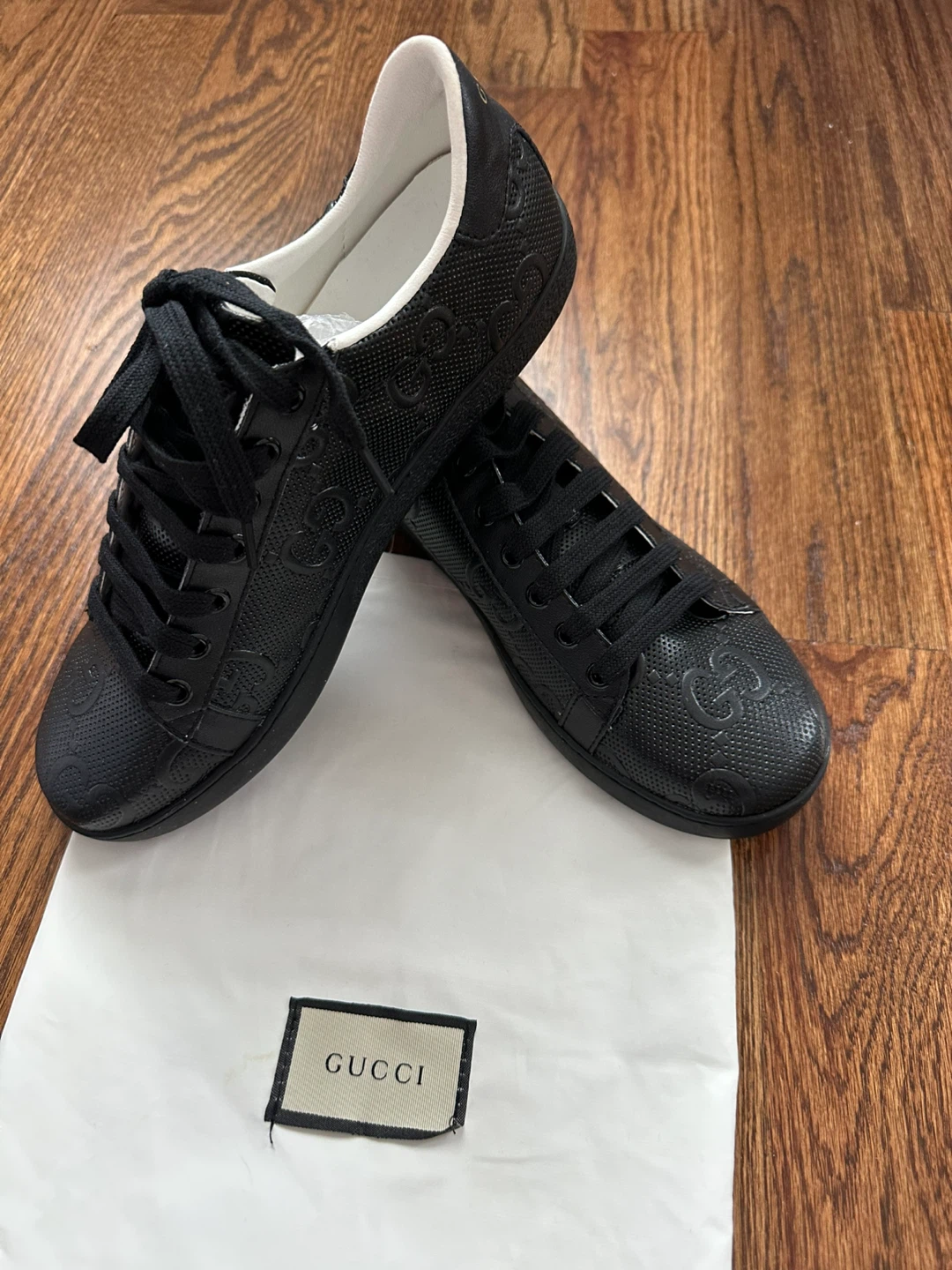 Men’s  Black Leather Sneakers - photo 2