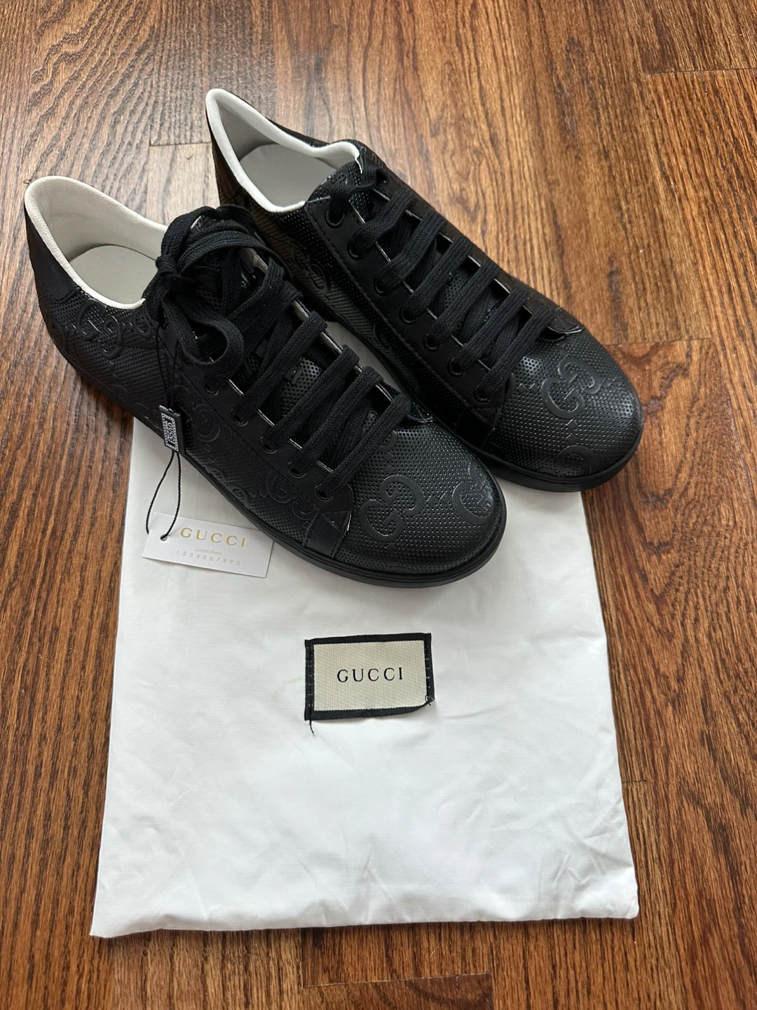 Men’s  Black Leather Sneakers