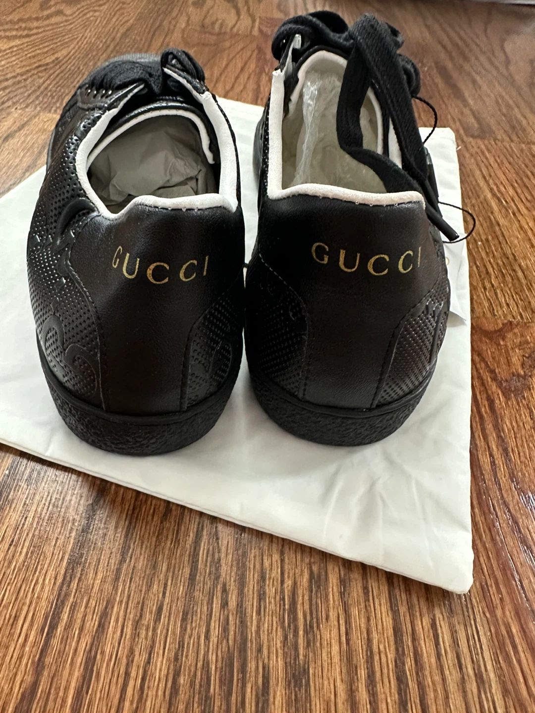 Men’s  Black Leather Sneakers - photo 4