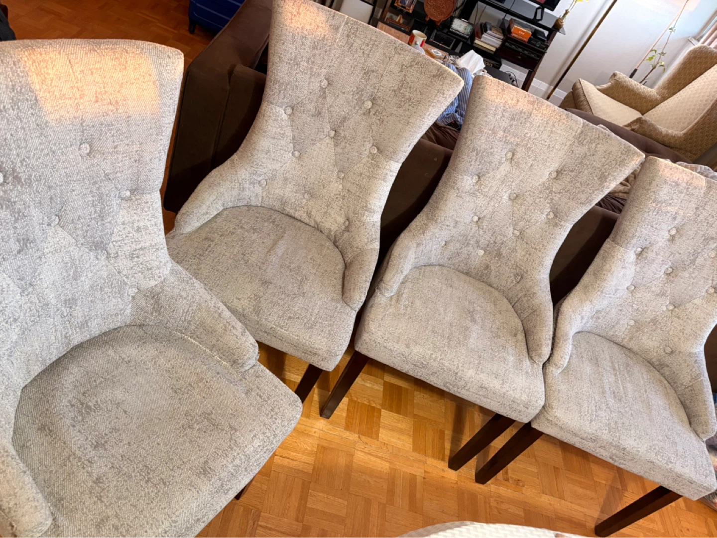 Set of 4 Upholstered Dining Chairs - photo 2