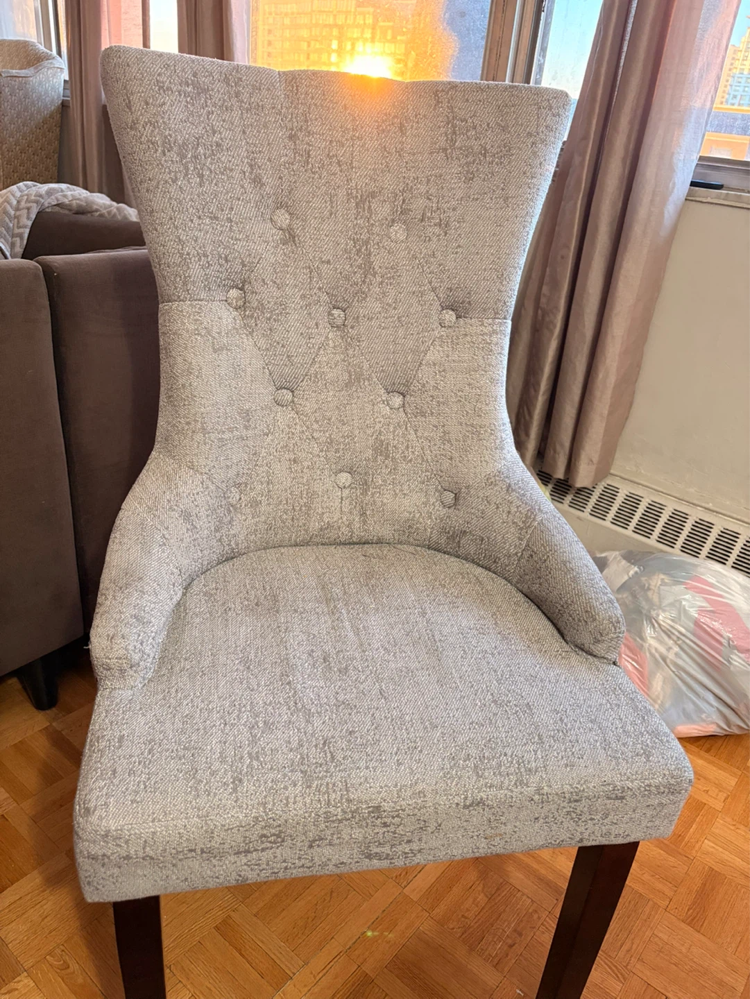 Set of 4 Upholstered Dining Chairs