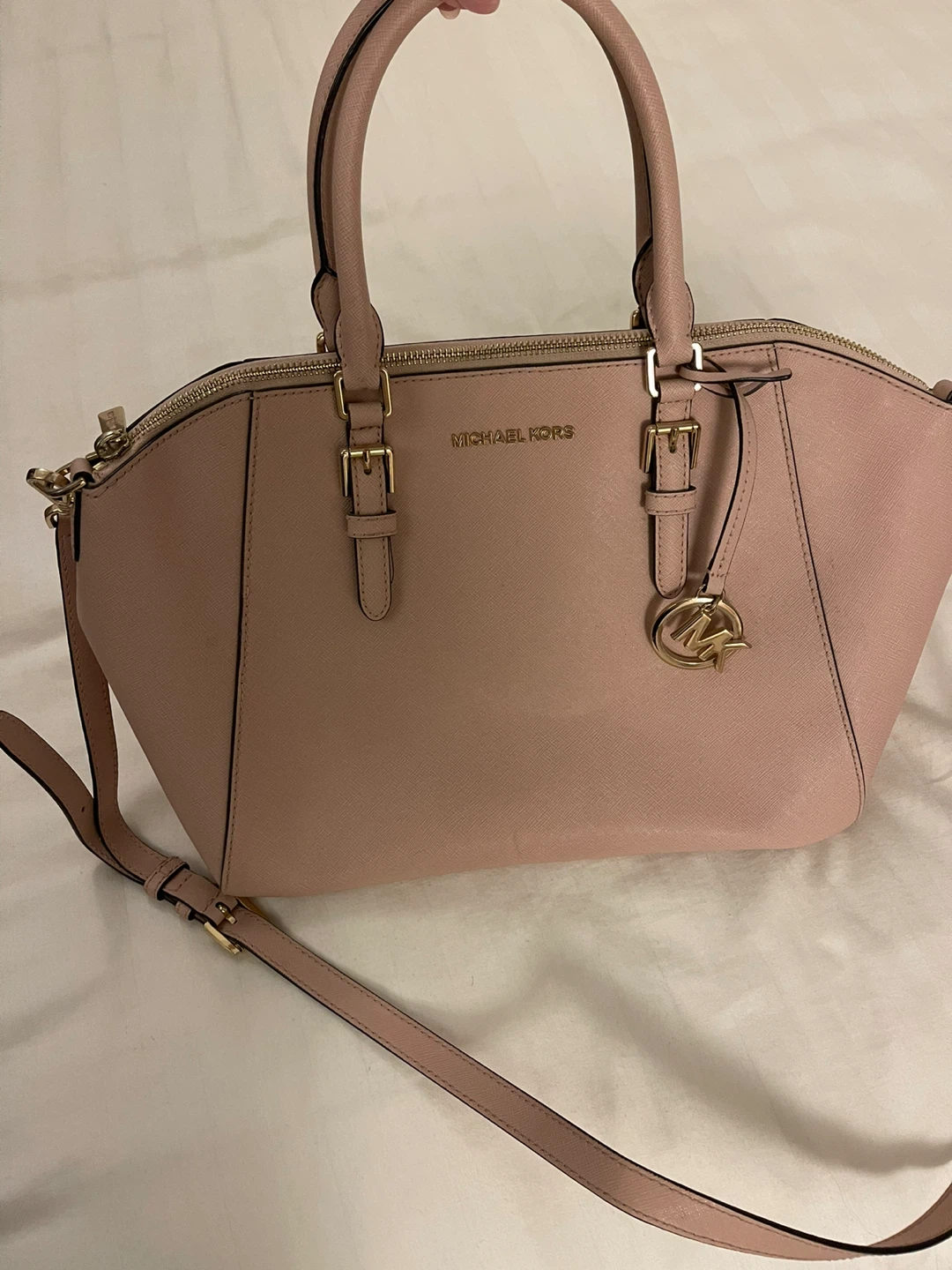 Michael Kors Pink Leather Satchel Handbag