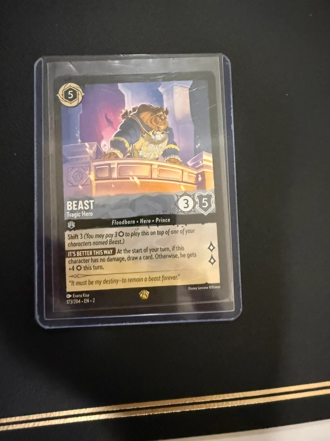 Disney Lorcana TCG Beast "Tragic Hero" Card