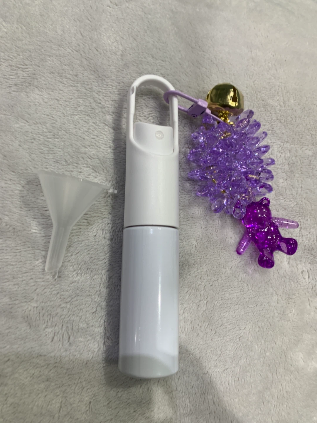 Travel Refillable Spray Bottle with Keychain Charm