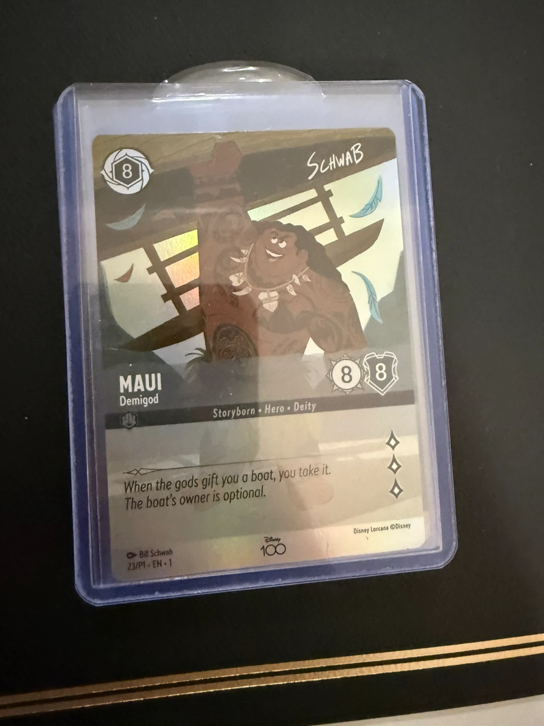 Disney Lorcana TCG Card - Maui Demigod - Bill Schwab 23/P1-EN-1
