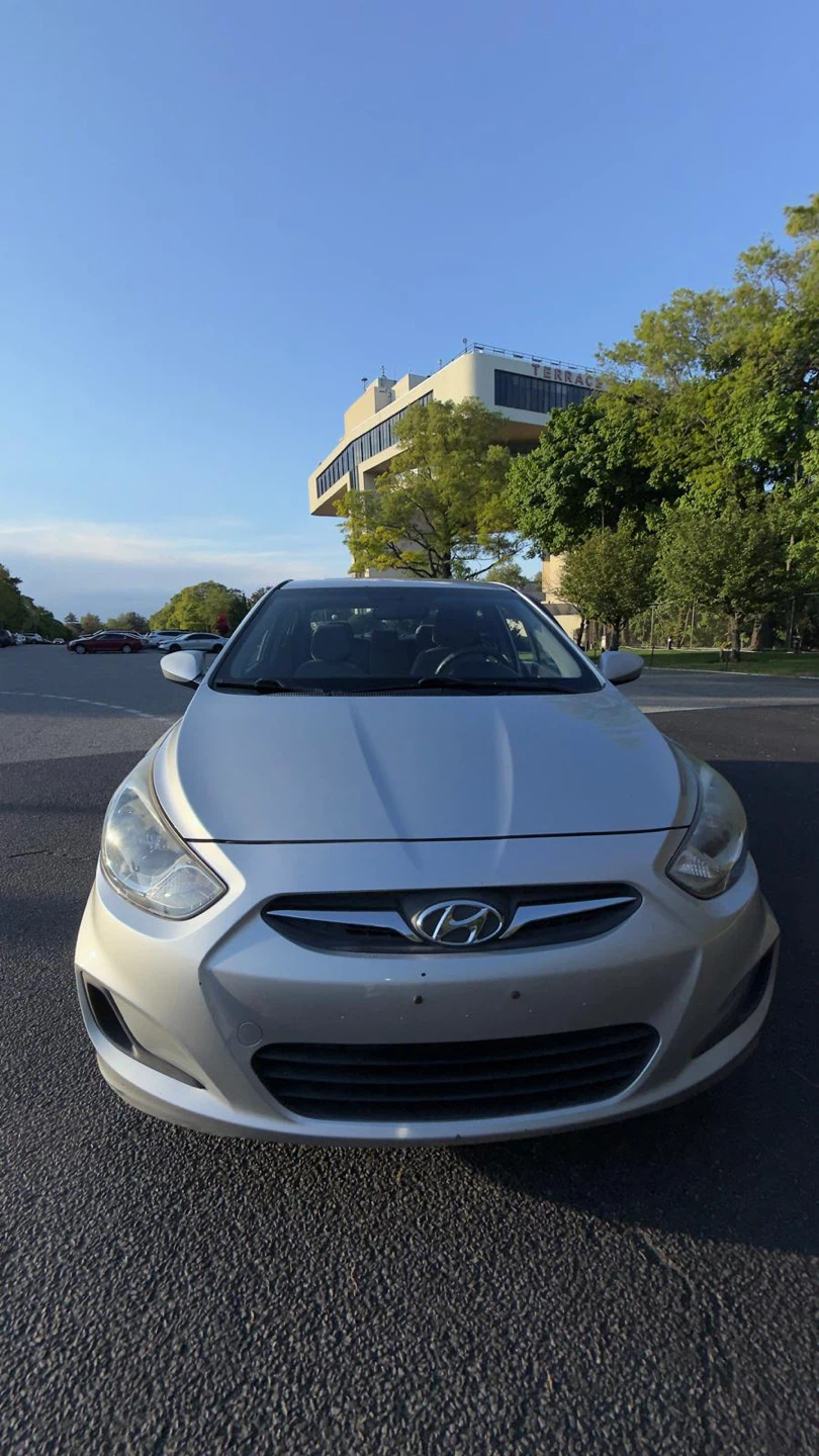 Silver Hyundai Accent Sedan
