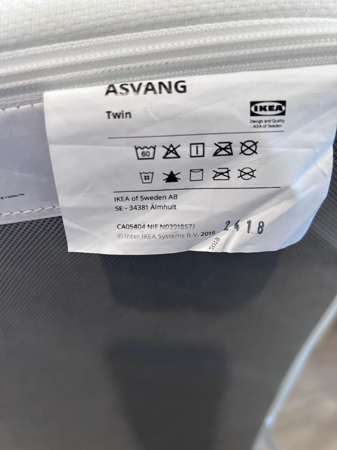 IKEA ASVANG Twin Foam Mattress - Medium Firm/White - photo 3