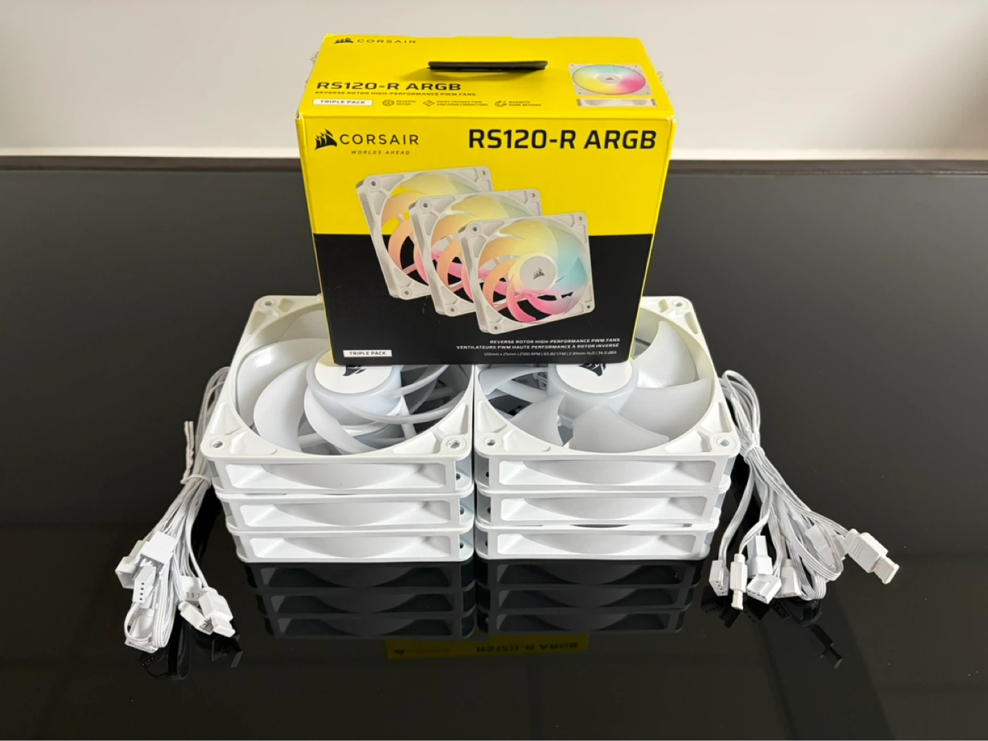 Corsair RS120 (3) + RS120-R (6) Computer Case Fans