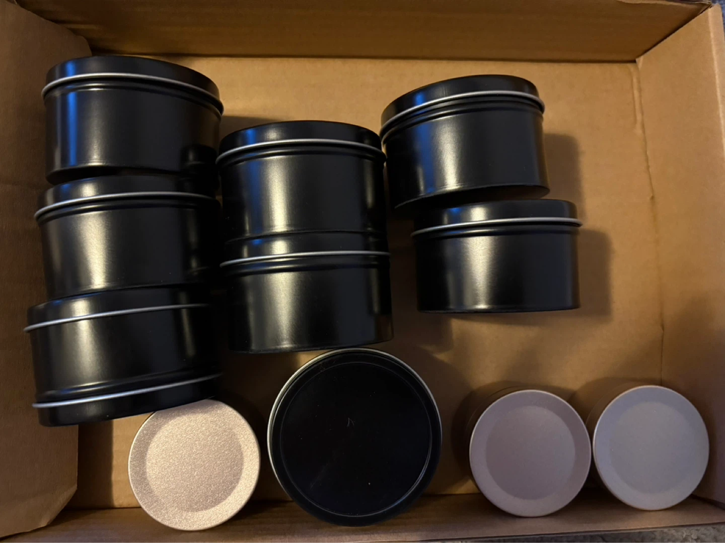 Candle Making Supplies Kit - Black Tins & Wicks - photo 2