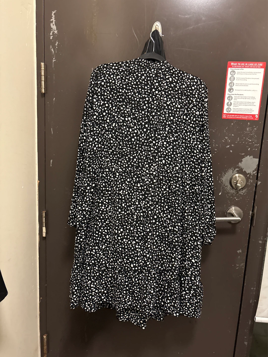 Black and White Speckled Blouse Dress - photo 3