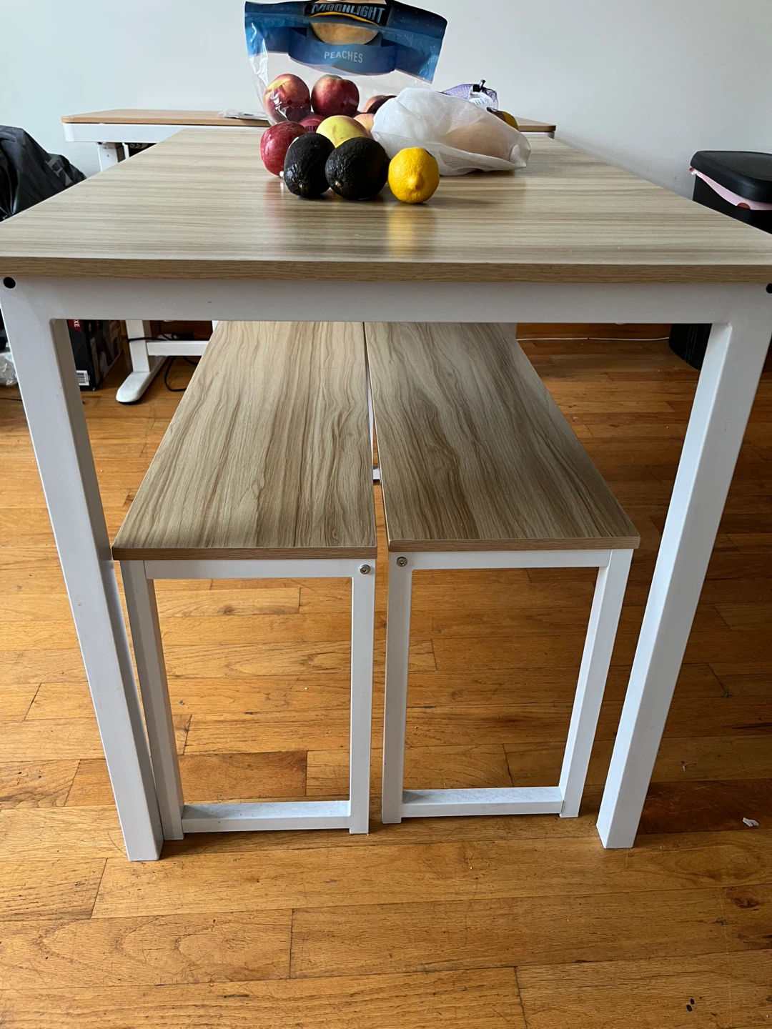 Dining Table and Bench Set - Wood Grain Finish - photo 2