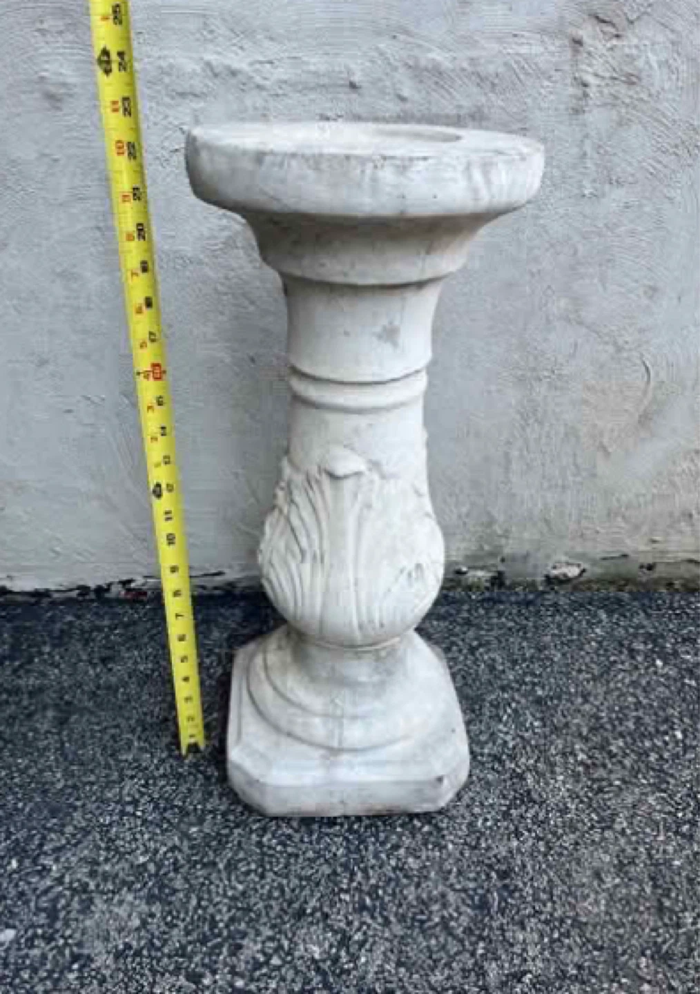 White Concrete Pedestal Stand
