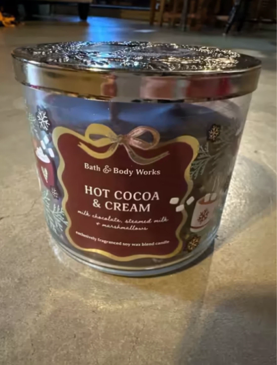 Bath & Body Works Hot Cocoa & Cream 3-Wick Candle