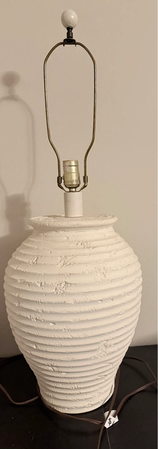 VTG 80’s Circa Handmade Ceramic Table Lamp - photo 3