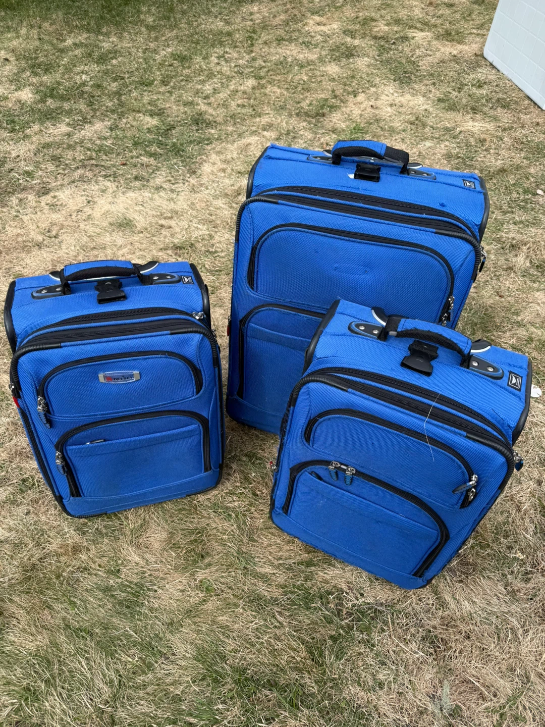 Delsey Blue Spinner Luggage Set (3 pieces)