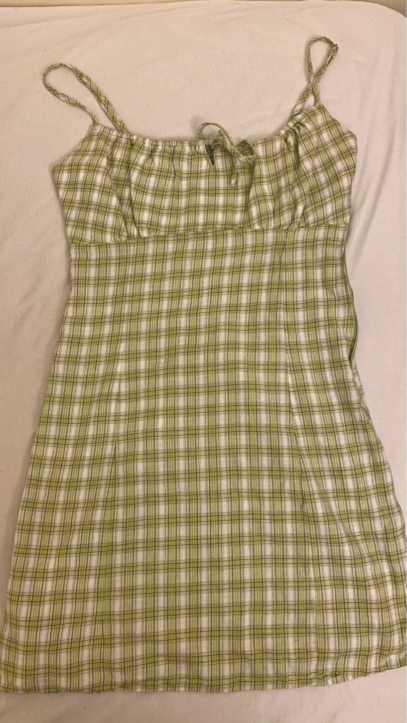 Brandy Melville Green Plaid Mini Dress - photo 5