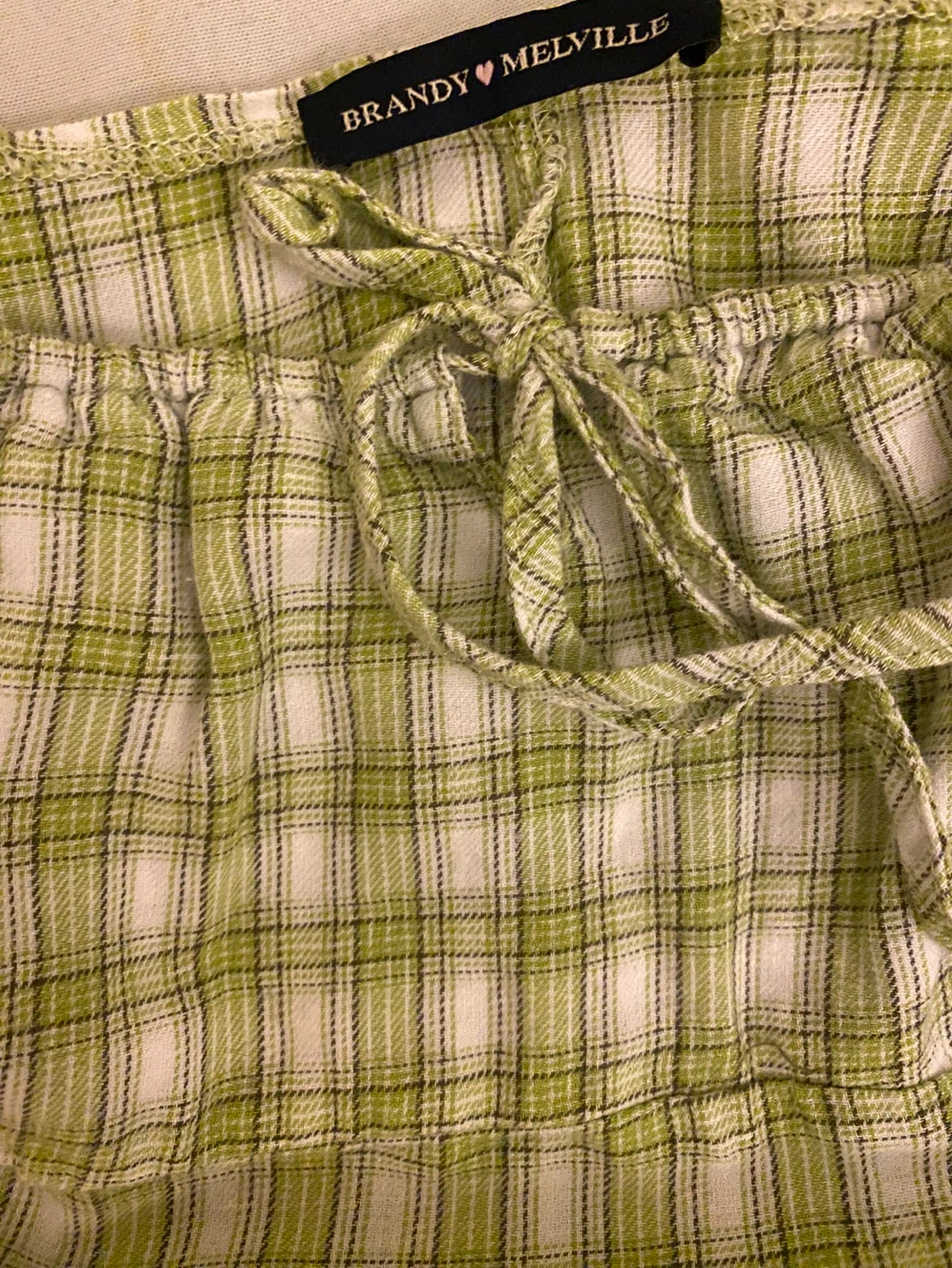 Brandy Melville Green Plaid Mini Dress - photo 2