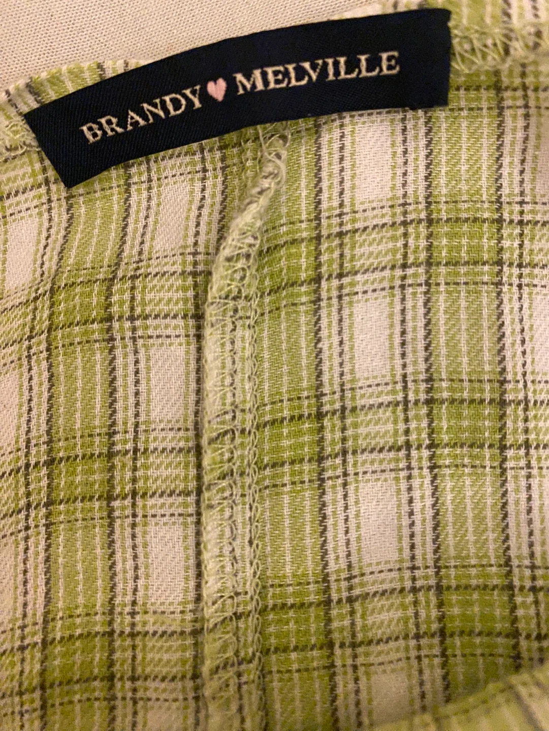 Brandy Melville Green Plaid Mini Dress - photo 3