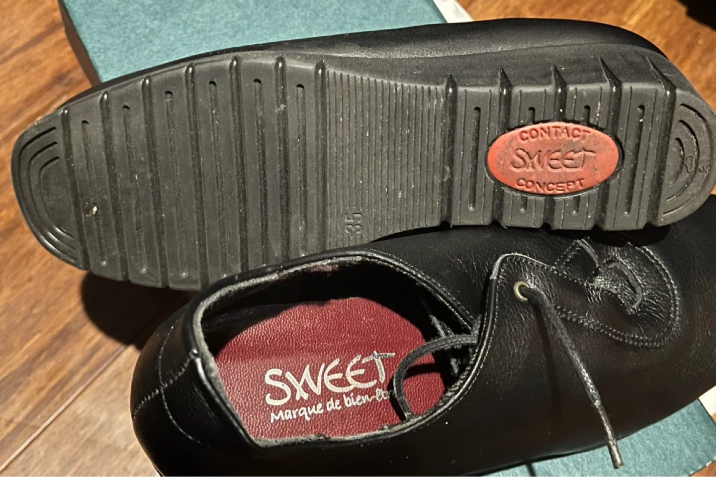 Sweet - Black leather shoes- Size 35 - photo 5