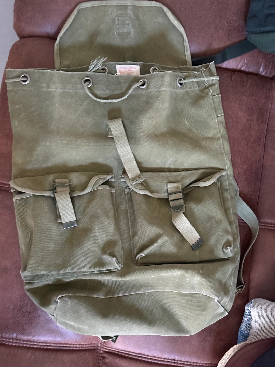 Vintage Canvas Rucksack Backpack