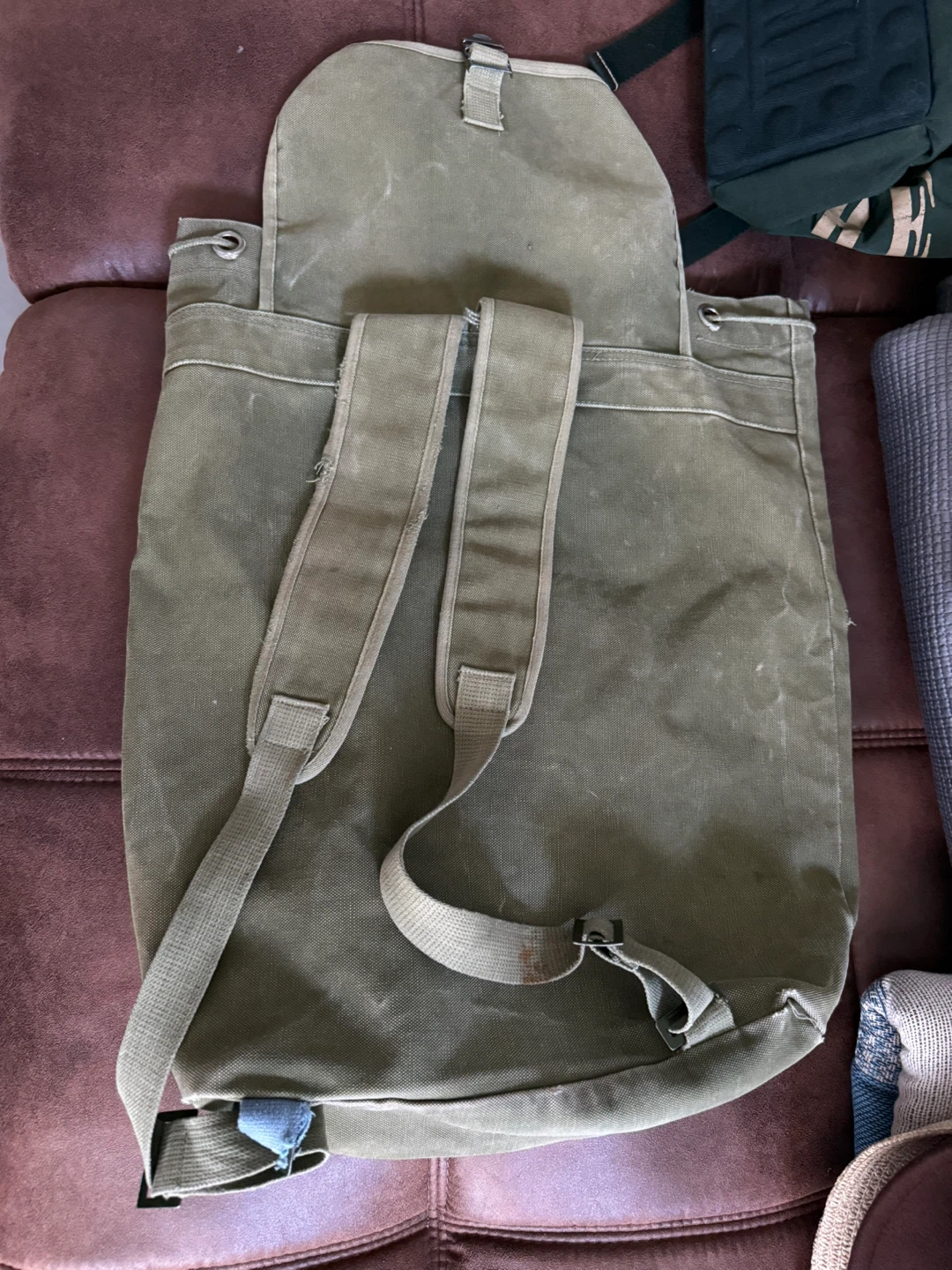 Vintage Canvas Rucksack Backpack - photo 4