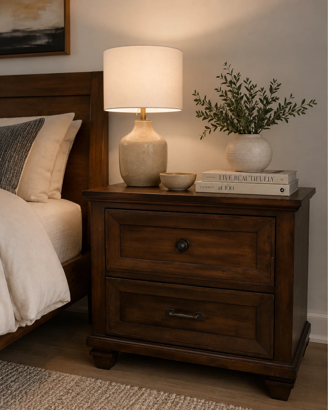 New Classic Home Furnishings Nightstand - Dark Wood