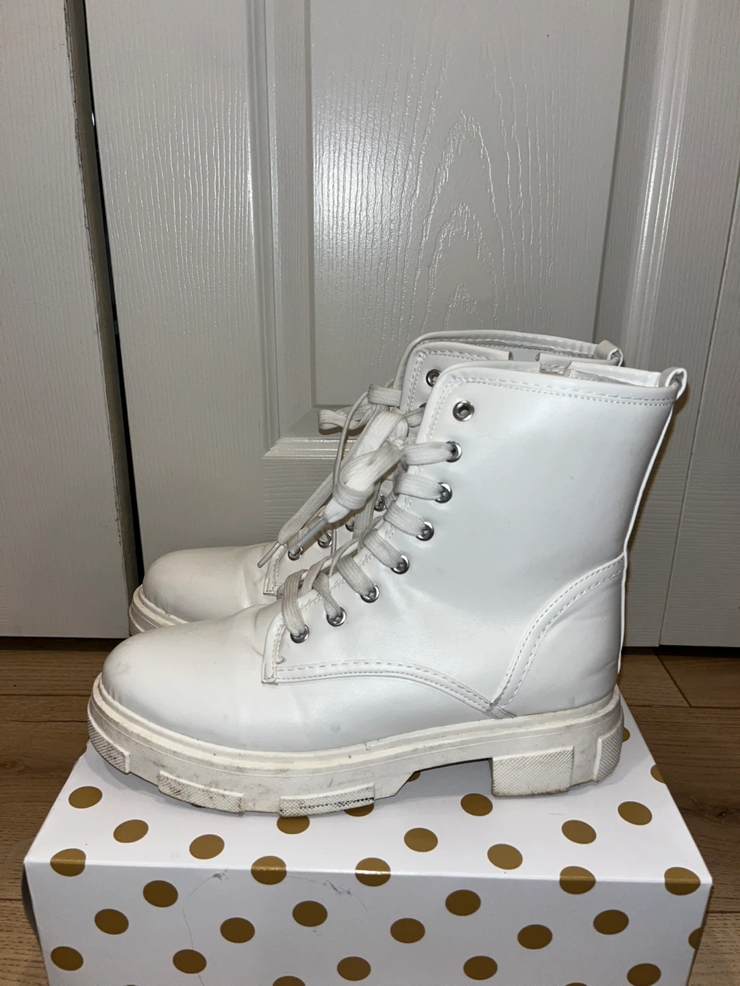 White Combat Boots - photo 3