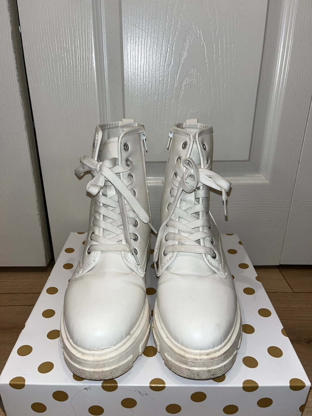 White Combat Boots - photo 2