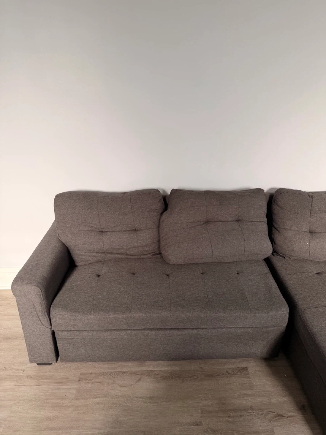 Gray Sectional Sofa Bed with Storage - photo 3