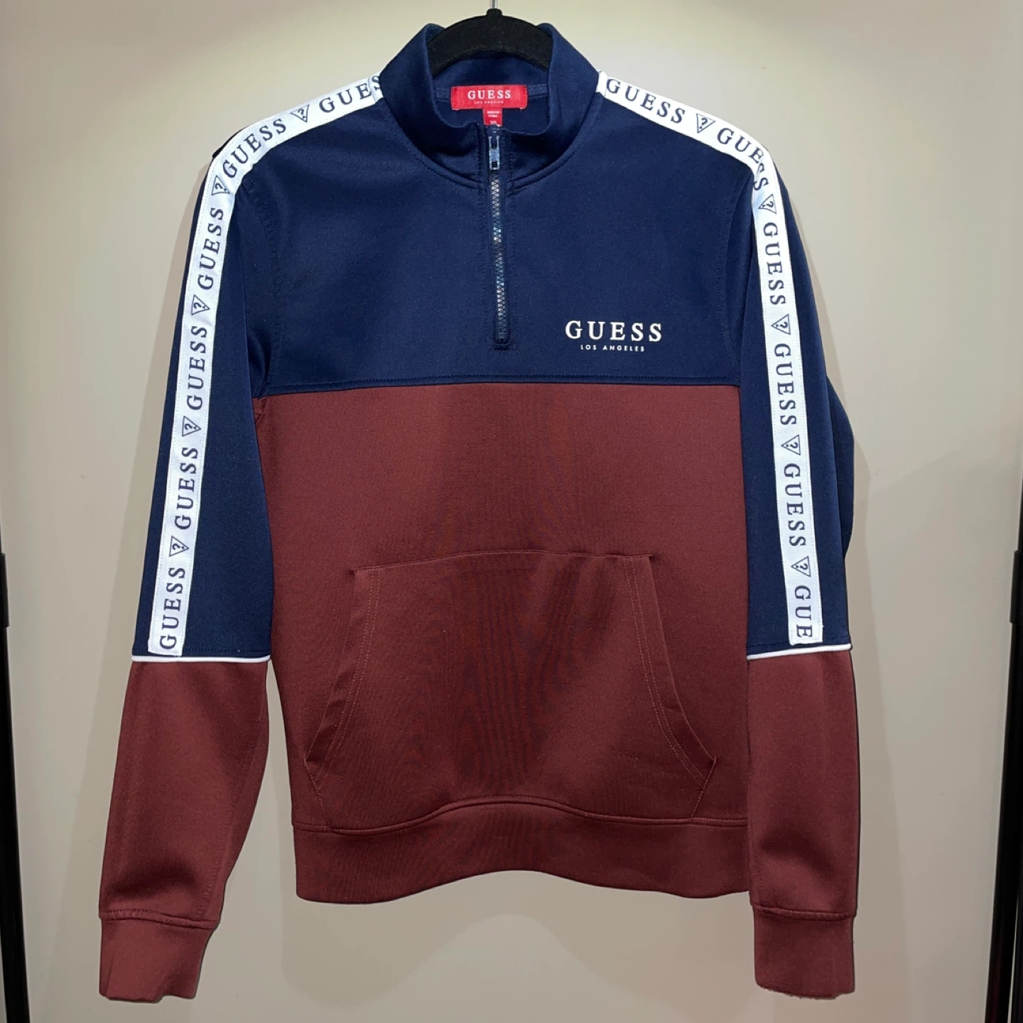 Guess Colourblock Jersey - Red/Blue (Men's XS)