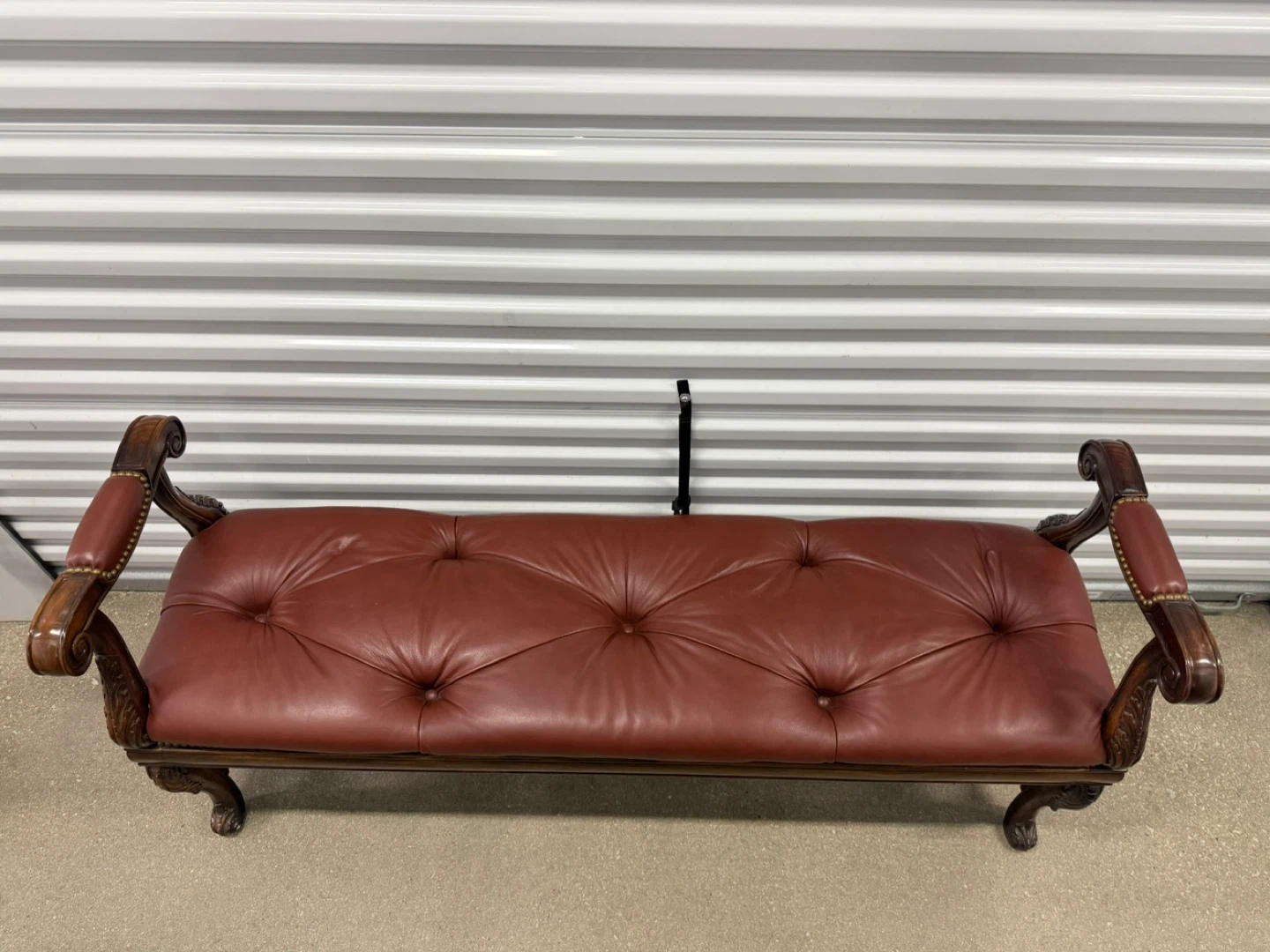 VTG Whittemore-Cherrill Mahogany, Genuine Leather Bench - photo 4