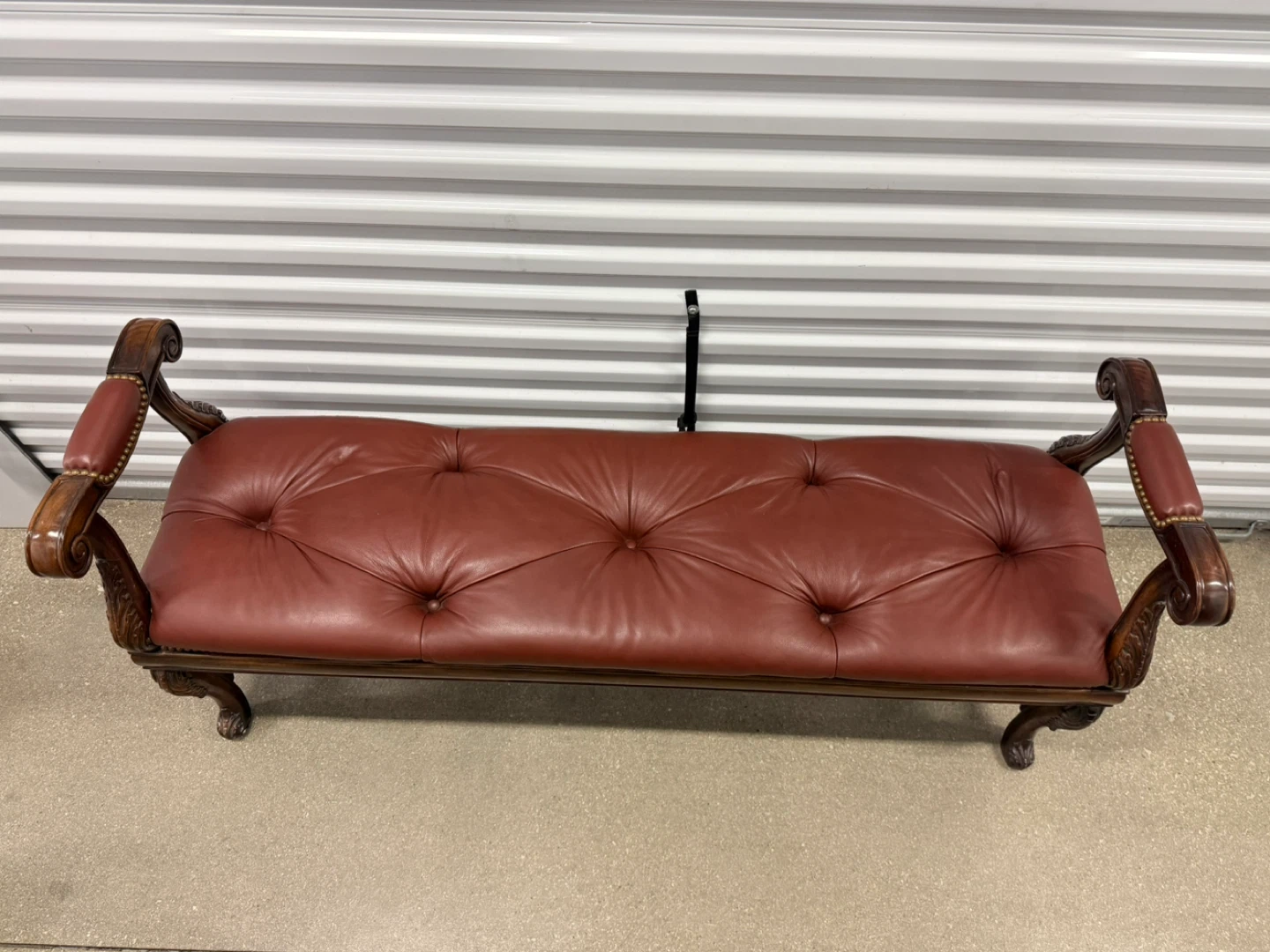 VTG Whittemore-Cherrill Mahogany, Genuine Leather Bench - photo 3