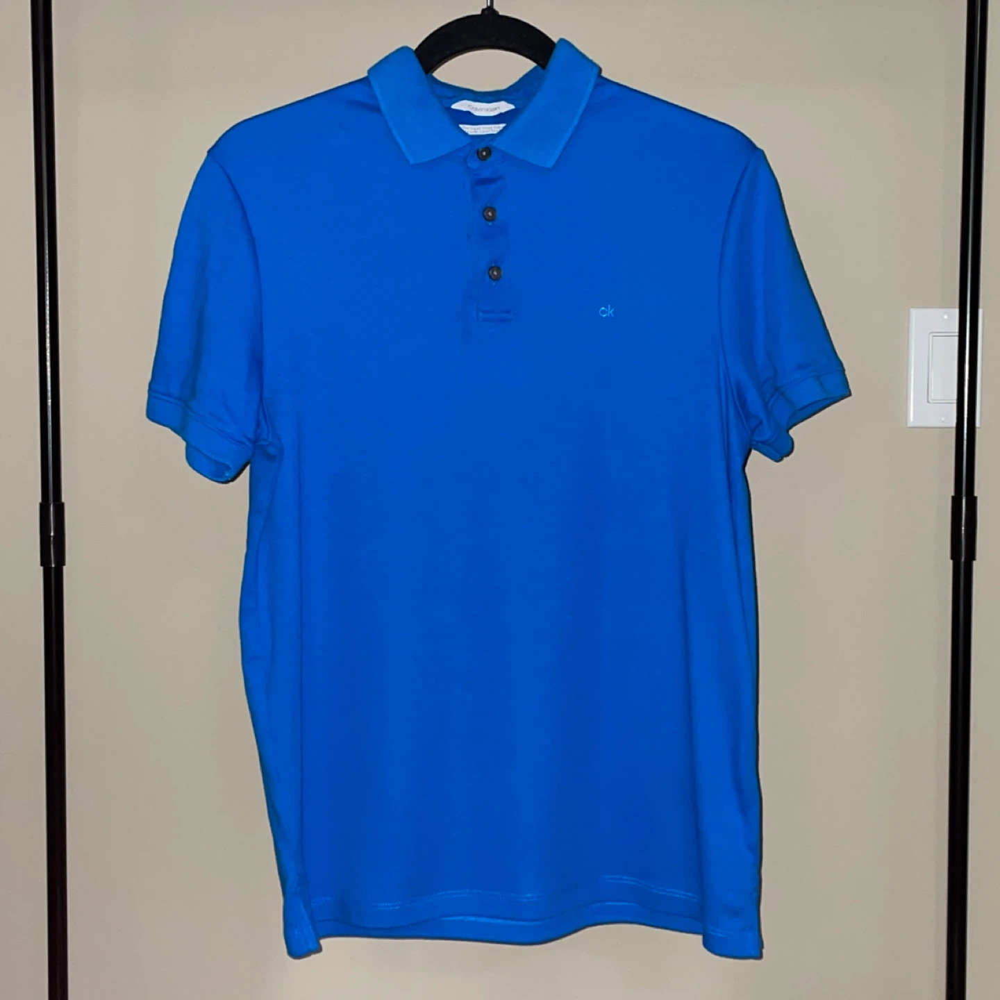 Calvin Klein Liquid Touch Polo - Blue (Men's S)