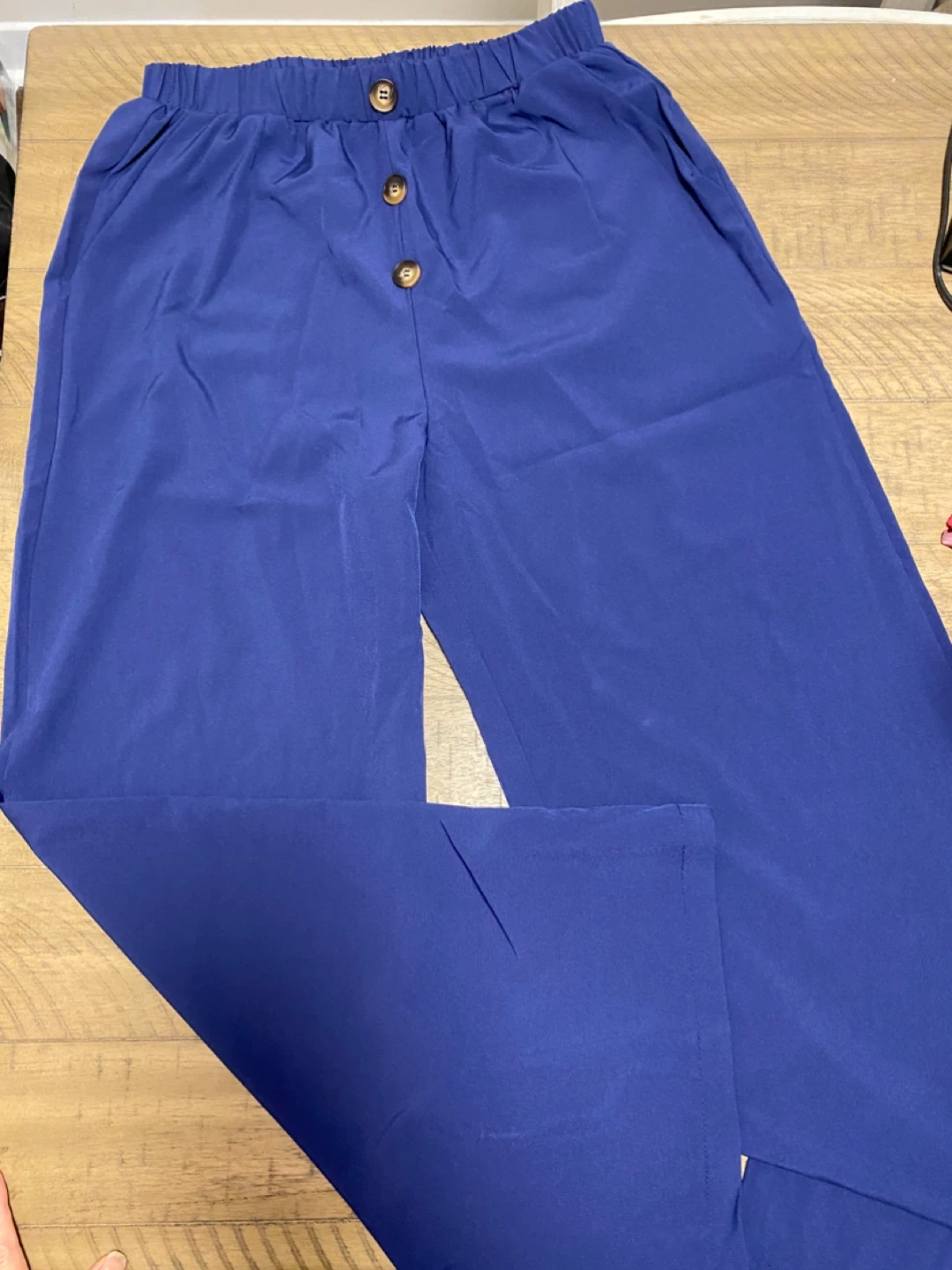 Women's Blue Wide Leg Pants - photo 4