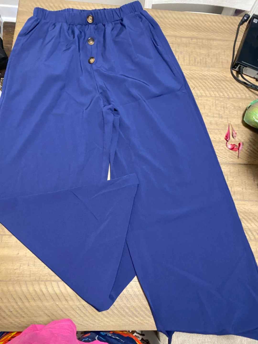 Women's Blue Wide Leg Pants
