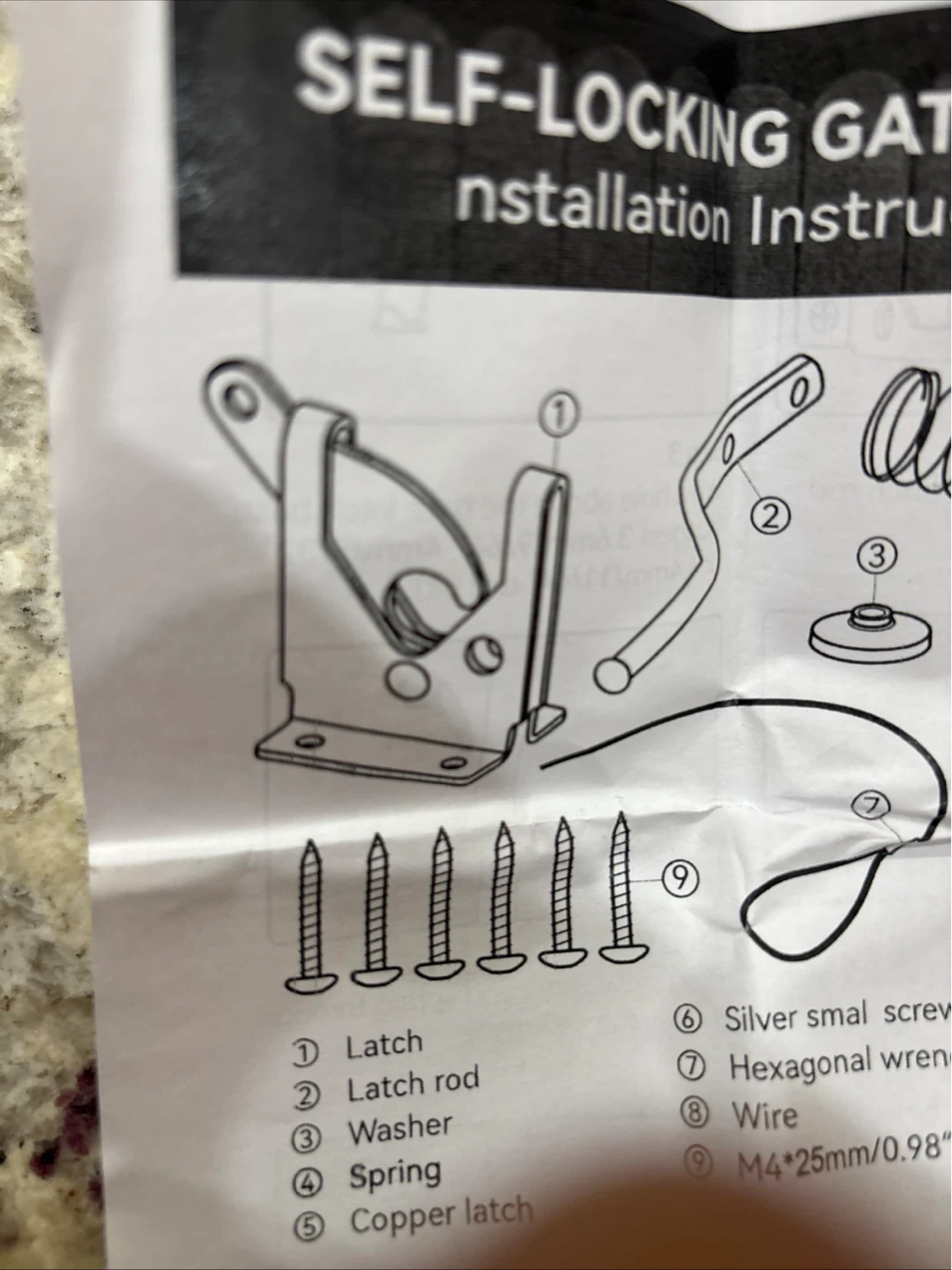 Self-Locking Gate Latch Kit - photo 3