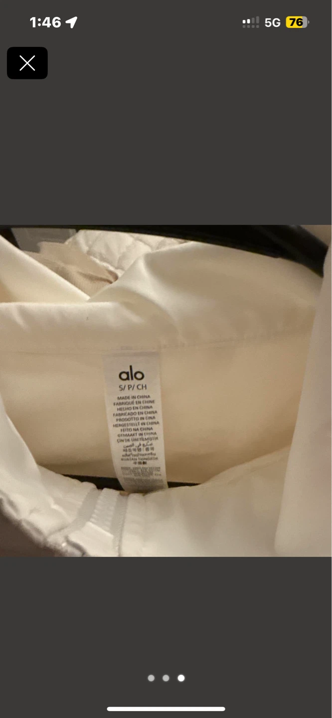 Alo White Cropped Hooded Zip-Up Jacket - photo 3