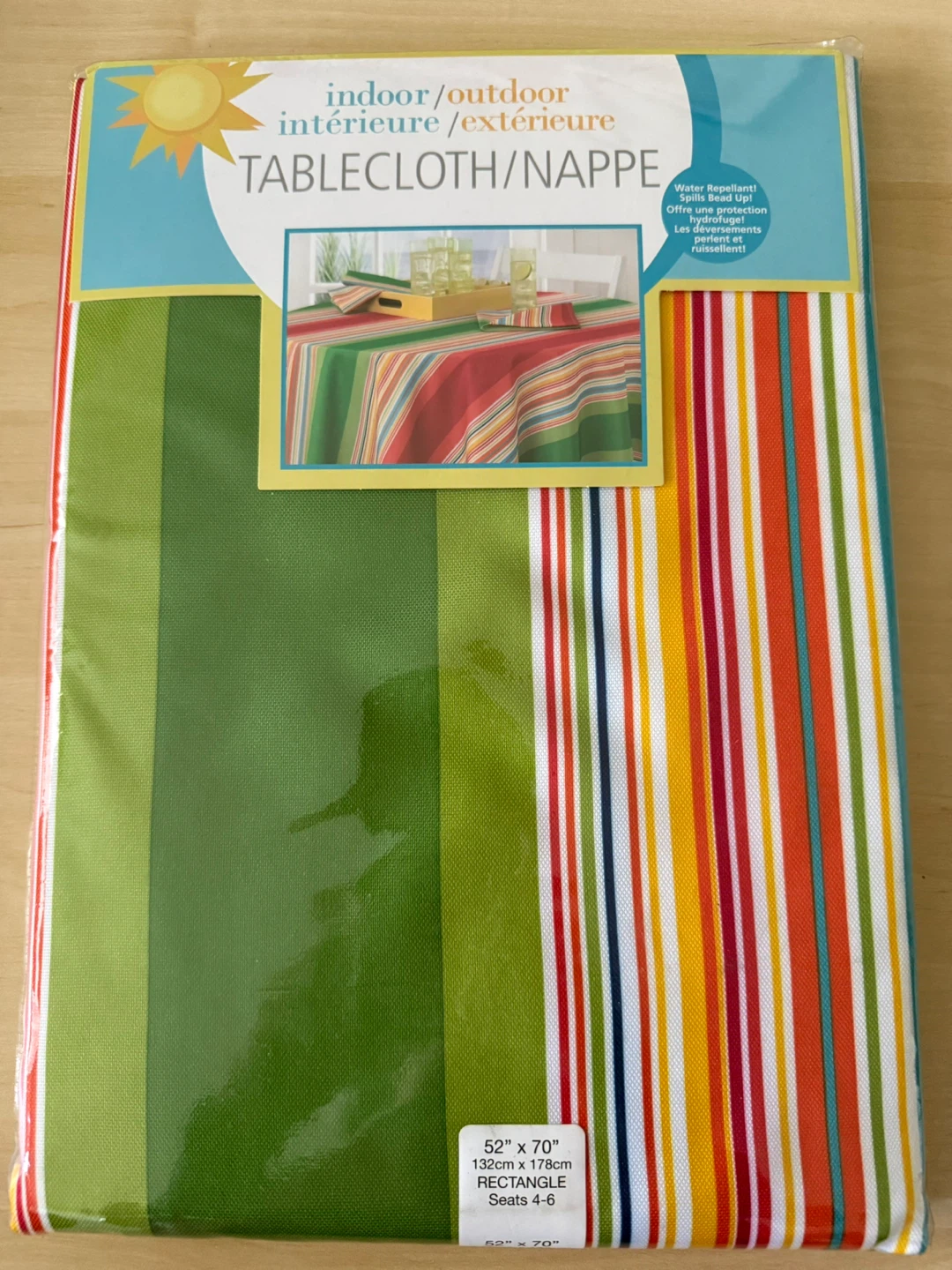 Indoor/Outdoor Striped Tablecloth - 52" x 70"