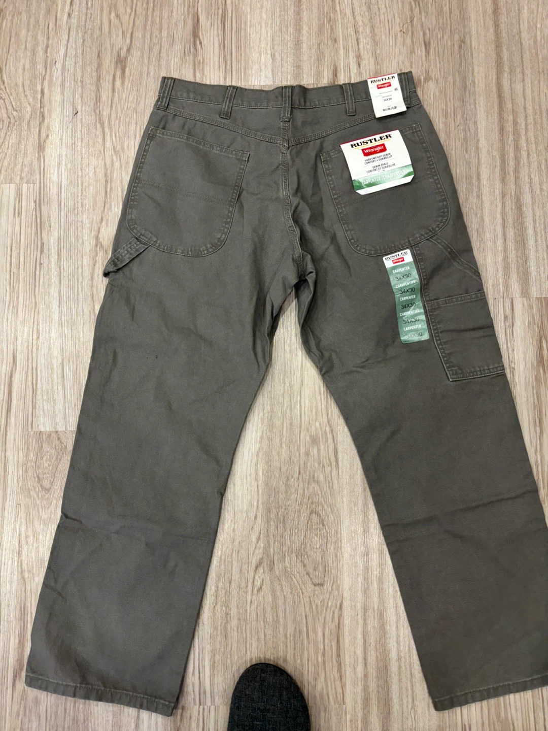 Rustler Men's Carpenter Pants - Grey - Size 34x30 - photo 4