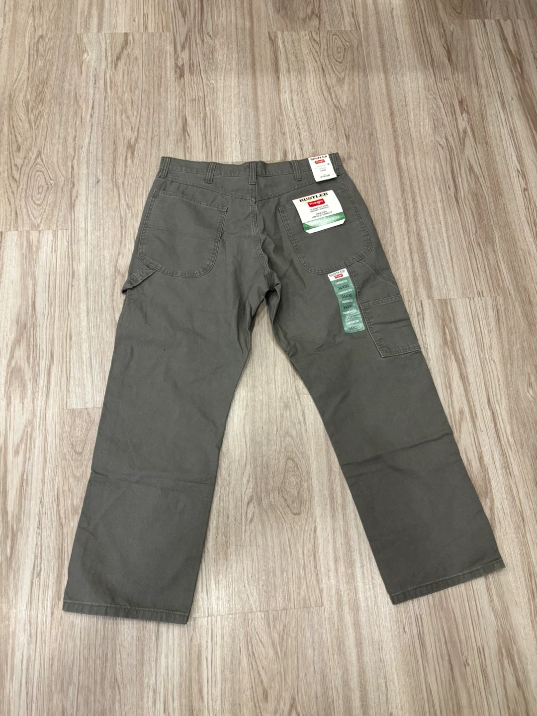 Rustler Men's Carpenter Pants - Grey - Size 34x30 - photo 2