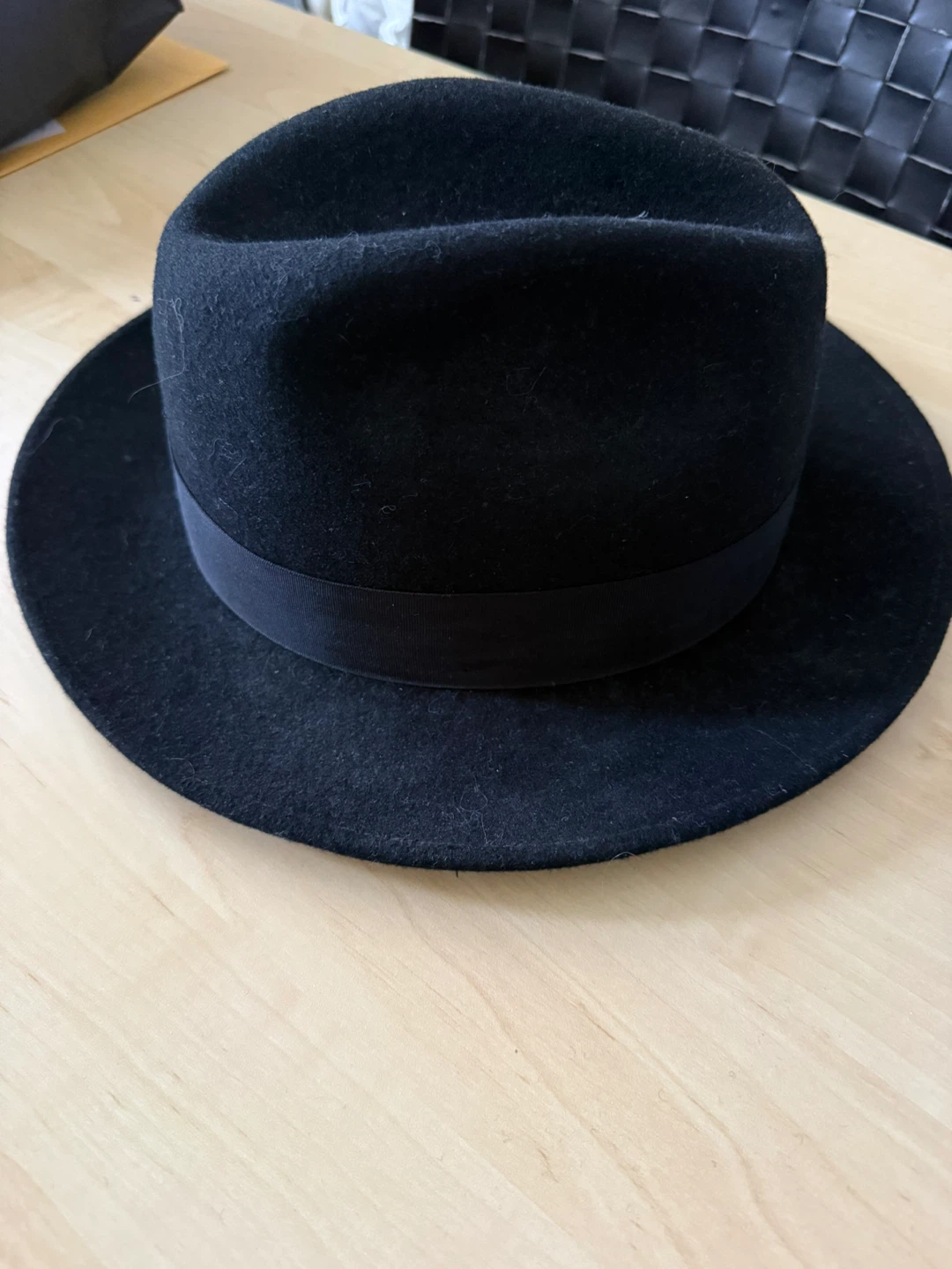 Alberto Cellini Black Fedora Hat with Feather Accent - photo 4
