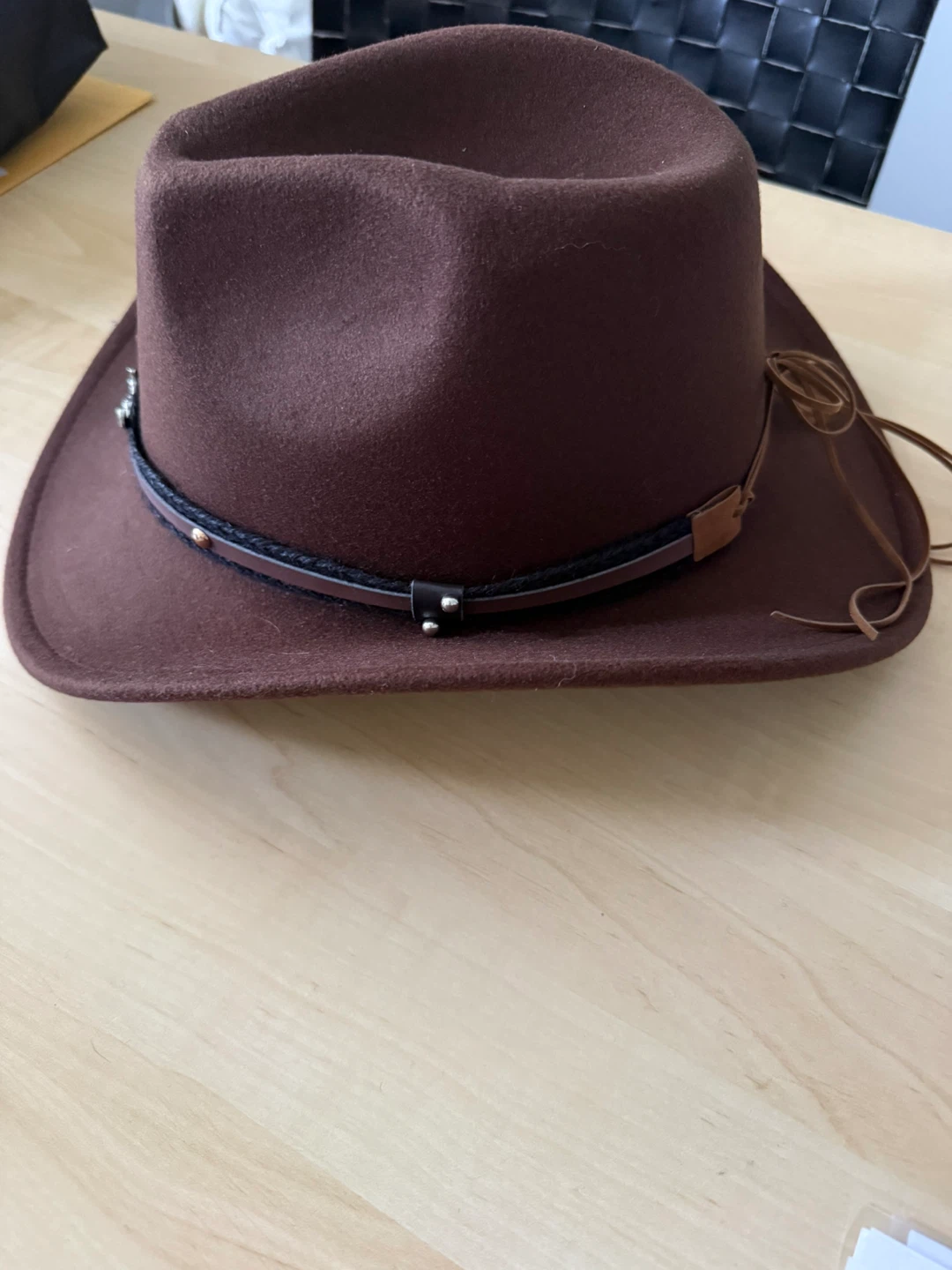 Brown Felt Cowboy Hat - photo 4